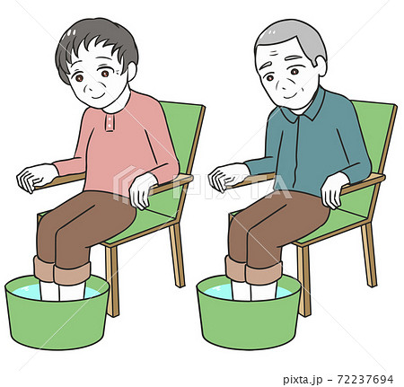 足浴のイラスト素材