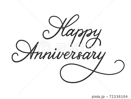 ベクター アニバーサリー 手書き 白黒のイラスト素材