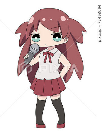 ツーサイドアップのイラスト素材