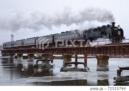 蒸気機関車 Sl 鉄道 側面の写真素材