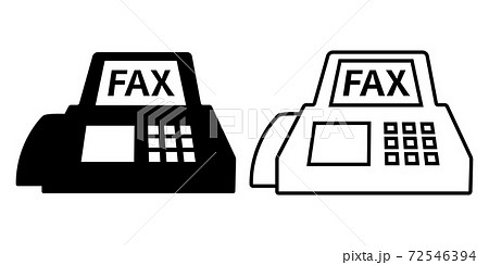 Fax ピクトグラム ファックス マークのイラスト素材
