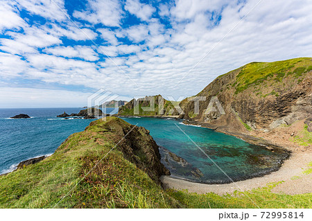 スカイ岬 澄海岬 すかい岬 礼文島の写真素材