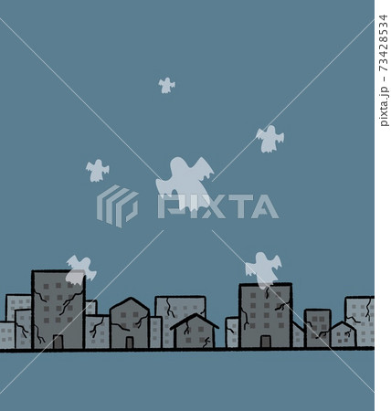 ゴーストタウンのイラスト素材