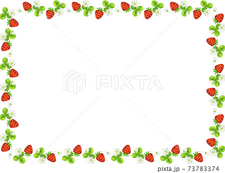 苺 フレーム 枠 花のイラスト素材 - PIXTA