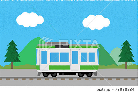レトロ電車のイラスト素材 レトロ電車のイラスト素材