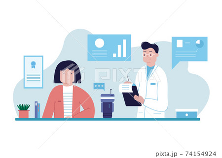 ロボット エンジニア 女性 メンテナンスのイラスト素材