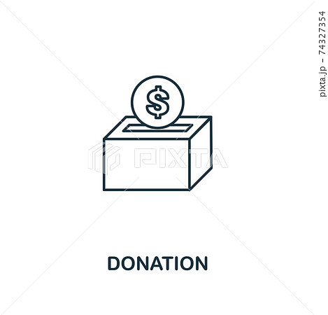 寄付 アイコンの写真素材
