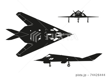 ステルス戦闘機のイラスト素材