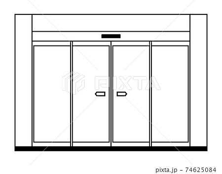 自動扉 自動ドア 扉 開閉扉の写真素材
