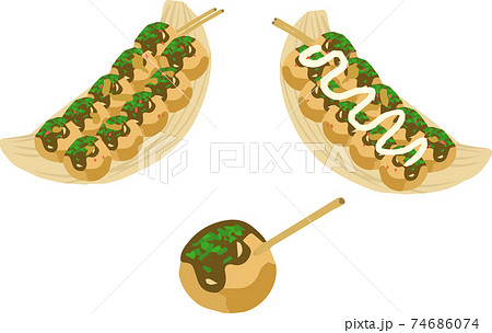 タコ焼きのイラスト素材