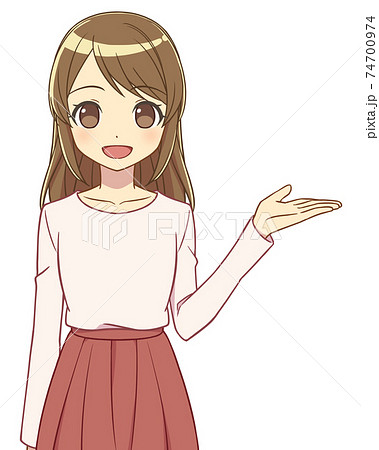 ハーフアップのイラスト素材