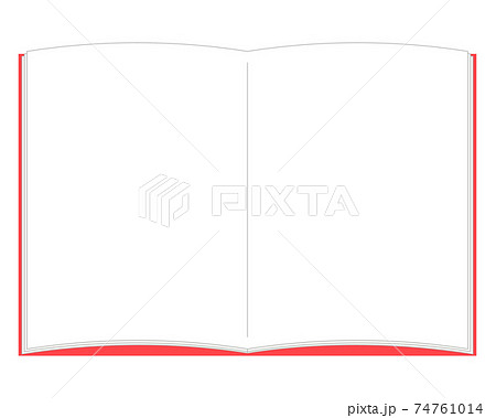 フレーム 本 開く 書籍のイラスト素材