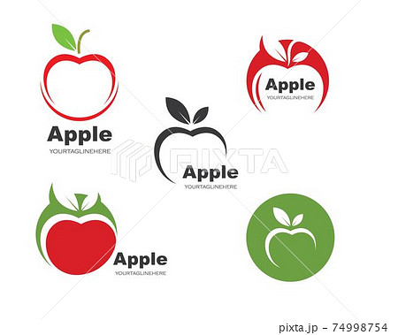 ロゴ りんご アップル リンゴのイラスト素材