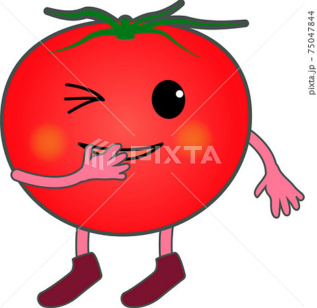 トマト 擬人化 野菜 キャラクターのイラスト素材