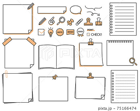 付箋 フレーム 画鋲 メモの写真素材 - PIXTA