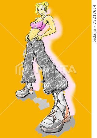 踊る ポーズの写真素材