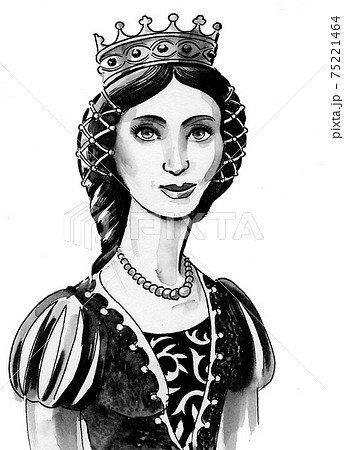 クイーン 女王 王妃 冠のイラスト素材