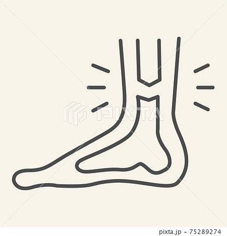 怪我 ピクトグラム 足首 捻挫のイラスト素材