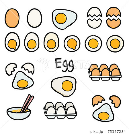 ゆで卵のイラスト素材集 ピクスタ