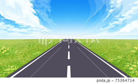 きれい 綺麗 景色 アニメのイラスト素材