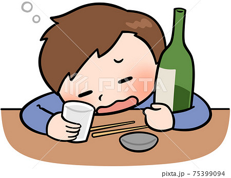 酔っ払いのイラスト素材