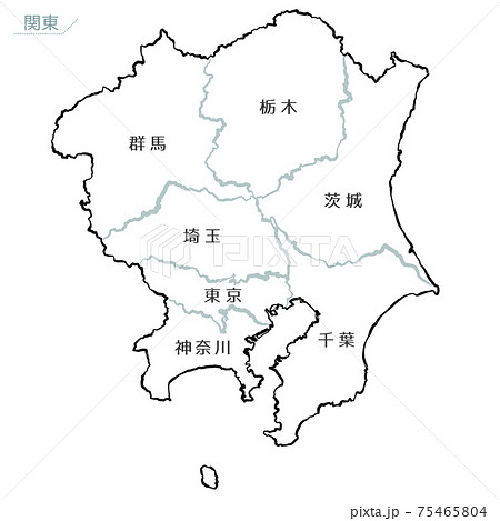 神奈川県 日本列島 日本地図 日本の写真素材