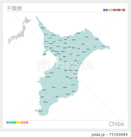 千葉県地図の写真素材