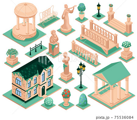 バルコニー ベランダ 柵 フェンスのイラスト素材