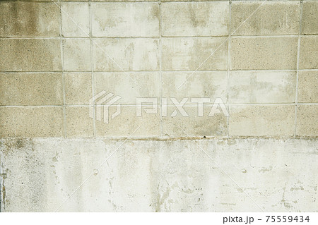 コンクリートブロック テクスチャ セメント 質感の写真素材