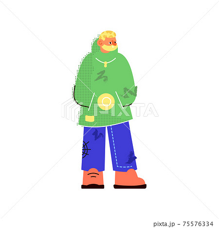 パーカー 男のイラスト素材