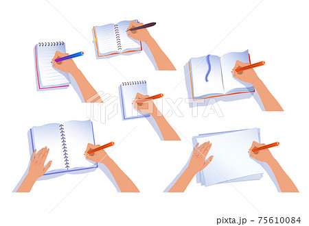 紙を持つのイラスト素材