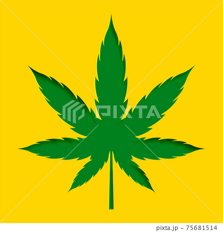 マリファナ カットイラストのイラスト素材