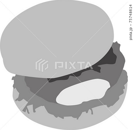 コロッケバーガーのイラスト素材 Pixta