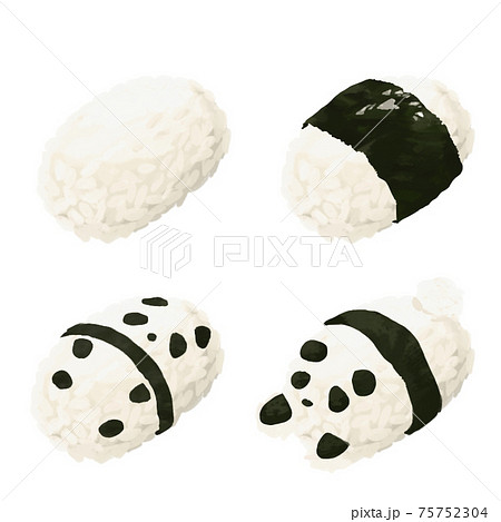 おにぎり おむすび ご飯 キャラクターのイラスト素材