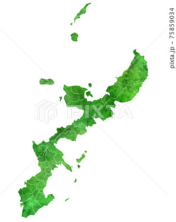 沖縄地図のイラスト素材集 ピクスタ