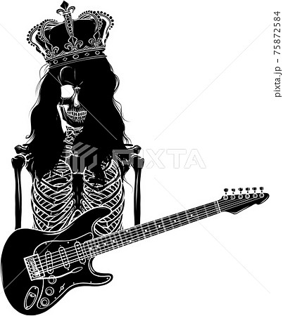 ギター 演奏 弾く ギタリストのイラスト素材