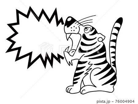 トラ 虎 とら 吠えるのイラスト素材