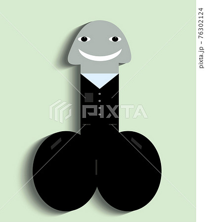 ちんちん 記号 象徴 柄の写真素材