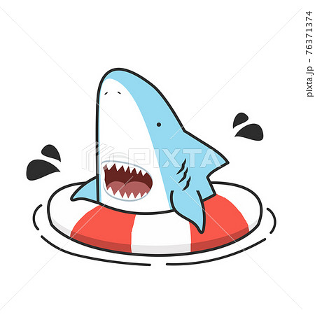 サメ シャーク 鮫 かわいいのイラスト素材
