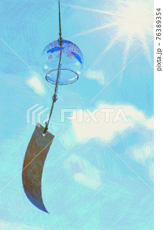 風鈴 短冊 インテリア 和風の写真素材
