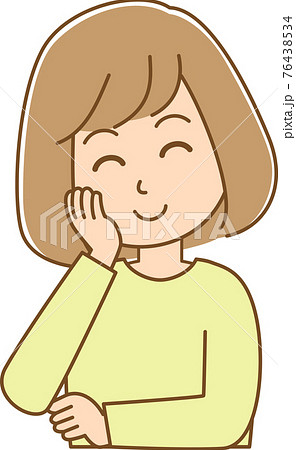 うっとり かわいいのイラスト素材