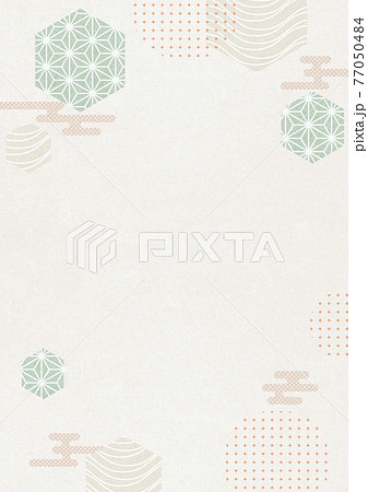 年賀状 背景素材 和柄 柄 イラスト レトロ シンプルの写真素材
