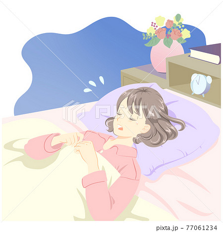 眠れないのイラスト素材