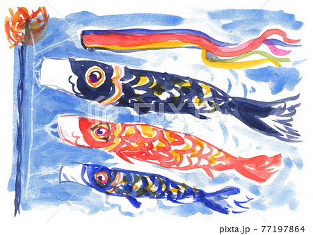 鯉のぼりのイラスト素材