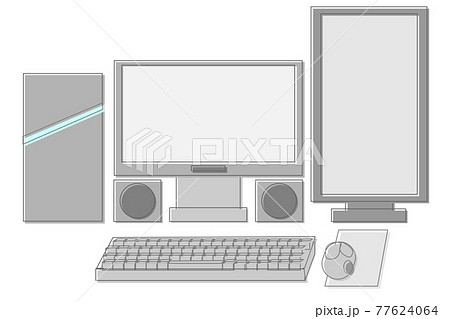 ゲーミングpcのイラスト素材