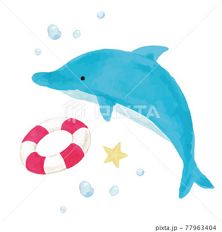 動物 イルカ 夏 海のイラスト素材