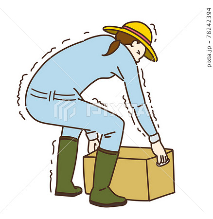 農業女子のイラスト素材