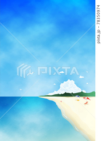 青空 海 きれい 綺麗のイラスト素材