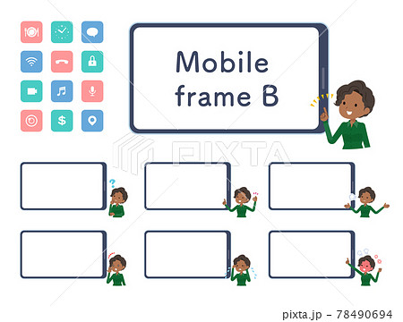 スマートフォン スマホ 携帯電話 フレームのイラスト素材