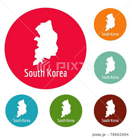 地図 朝鮮 ソウル イラストのイラスト素材